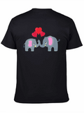 Elephant Love T-Shirt - Black