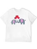 Elephant Love T-Shirt - Black