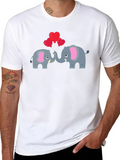 Elephant Love T-Shirt - Black