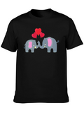 Elephant Love T-Shirt - Black
