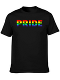 Pride Rainbow Graphic Black T-Shirt
