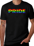 Pride Rainbow Graphic Black T-Shirt