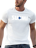 Suomi Finland T-Shirt Mens Black Tee