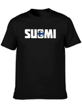 Suomi Finland T-Shirt Mens Black Tee