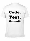 Code Test Commit Programmer Graphic T-Shirt
