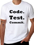 Code Test Commit Programmer Graphic T-Shirt