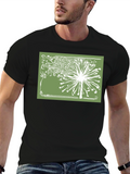 Dandelion Graphic Print Tee - Black