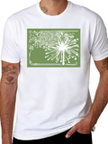 Dandelion Graphic Print Tee - Black