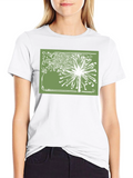 Dandelion Graphic Print Tee - Black