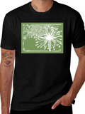 Dandelion Graphic Print Tee - Black