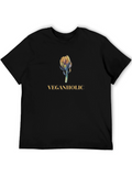 Veganholic Graphic Tee - Black Cotton T-Shirt