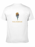 Veganholic Graphic Tee - Black Cotton T-Shirt