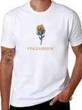 Veganholic Graphic Tee - Black Cotton T-Shirt