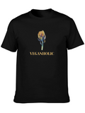 Veganholic Graphic Tee - Black Cotton T-Shirt