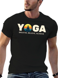 Yoga Graphic T-Shirt - Breathe Believe Achieve Tee