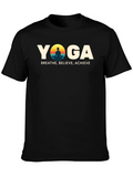 Yoga Graphic T-Shirt - Breathe Believe Achieve Tee