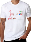 Stick Figure Sweeping T-Shirt