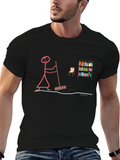 Stick Figure Sweeping T-Shirt