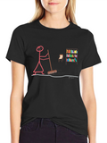 Stick Figure Sweeping T-Shirt