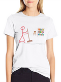 Stick Figure Sweeping T-Shirt