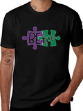 Be Kind Autism Puzzle Piece Black T-Shirt