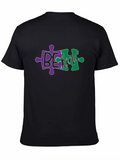 Be Kind Autism Puzzle Piece Black T-Shirt