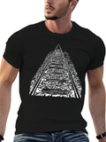 Railroad Track Graphic T-Shirt - Black