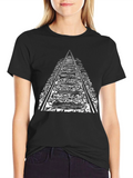Railroad Track Graphic T-Shirt - Black