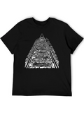 Railroad Track Graphic T-Shirt - Black