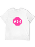 Pink Section Symbol Stop Sign T-Shirt