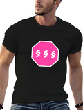 Pink Section Symbol Stop Sign T-Shirt