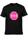 Pink Section Symbol Stop Sign T-Shirt