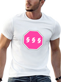 Pink Section Symbol Stop Sign T-Shirt