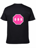Pink Section Symbol Stop Sign T-Shirt