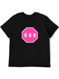 Pink Section Symbol Stop Sign T-Shirt