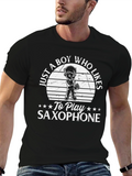 Boy Who Likes Saxophone T-Shirt