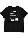 Caravan Trees Tranquility Black Graphic T-Shirt