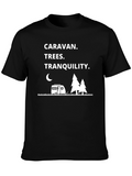 Caravan Trees Tranquility Black Graphic T-Shirt