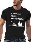 Caravan Trees Tranquility Black Graphic T-Shirt