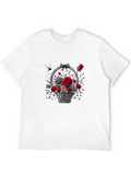 Rose & Basket Graphic T-Shirt