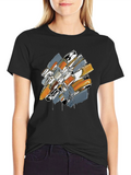 Abstract Brushstroke Graphic Tee
