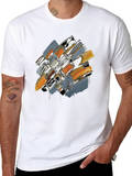 Abstract Brushstroke Graphic Tee