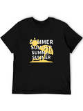 Summer Vibes Graphic Tee - Stylish Black T-Shirt