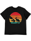 Retro Kangaroo Sunset T-Shirt