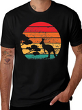 Retro Kangaroo Sunset T-Shirt