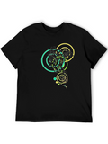 Modern Graphic Tee - Black Casual T-Shirt