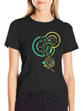 Modern Graphic Tee - Black Casual T-Shirt