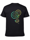 Modern Graphic Tee - Black Casual T-Shirt