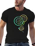 Modern Graphic Tee - Black Casual T-Shirt