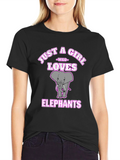 Just a Girl Who Loves Elephants T-Shirt